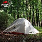 Намет Naturehike Cloud UP II with skirt (2-х місний) 20D silicone New version + footprint NH17T001-T grey, фото 5