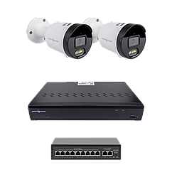¶Комплект відеоспостереження на 2 камери GV-IP-K-W102/2 4MP (Ultra AI)