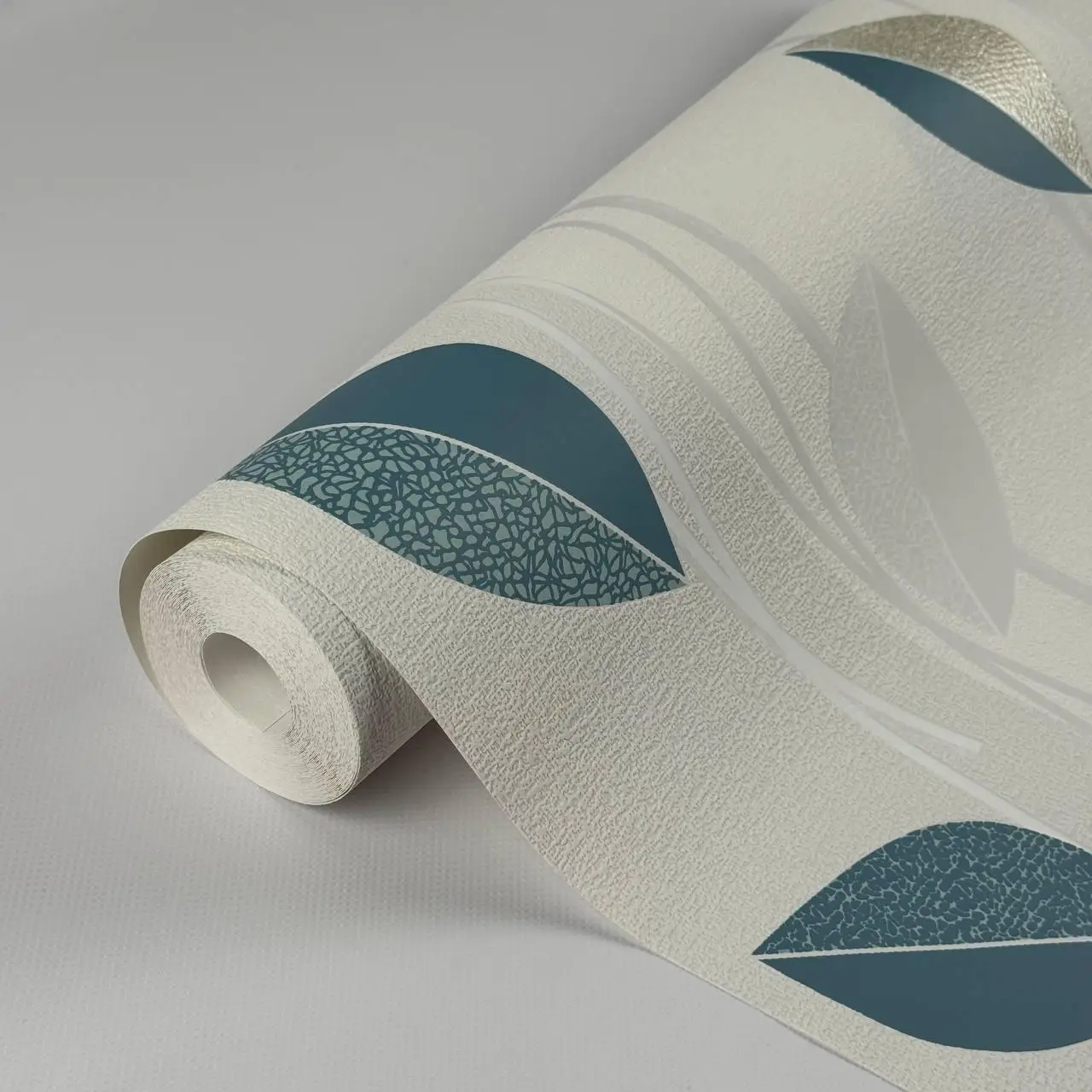 Шпалери вінілові на флізеліні 0.53 × 10 м Marburg 57726, бежеві — для спальні, вітальні, коридору, фото 1