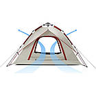 Намет Naturehike Automatic IV (4-місний) 210T polyester NH21ZP008 сіро-червоний, фото 2