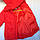 Куртка дитяча єврозима з капюшоном для дівчинки 3-6 років, червоного кольору, фото 3