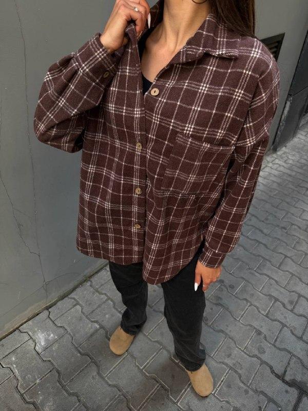 Жіноча сорочка; Кольори: сірий, шоколад, бордовий : Розмір: універсальний ;, фото 1