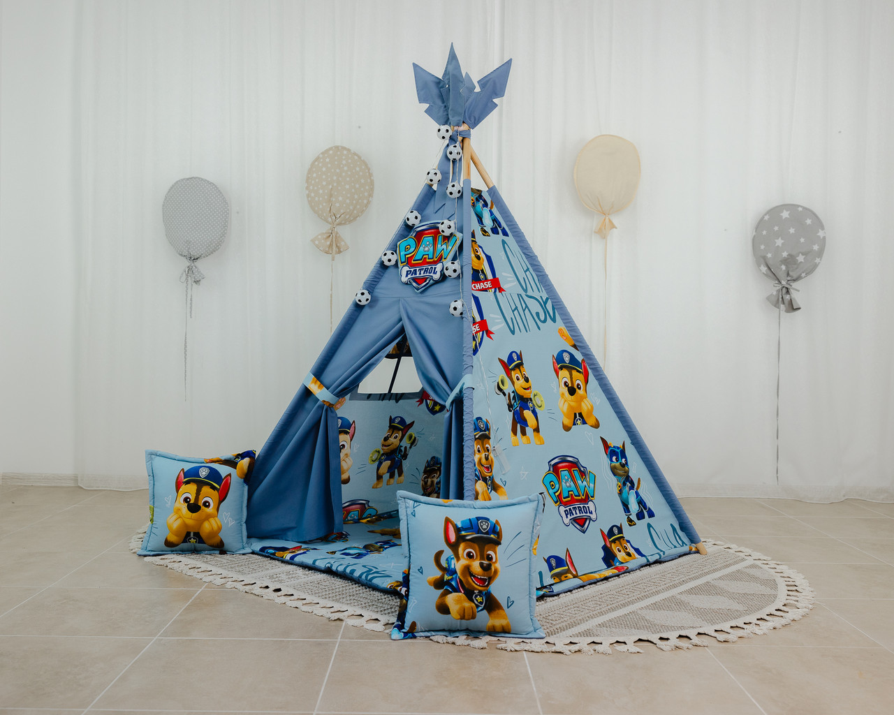 Вігвам палатка для хлопчика Paw Patrol. Повний комплект