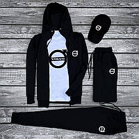 Чоловічий комплект 5 в 1 Volvo Вольво чорний стильний зручний новий