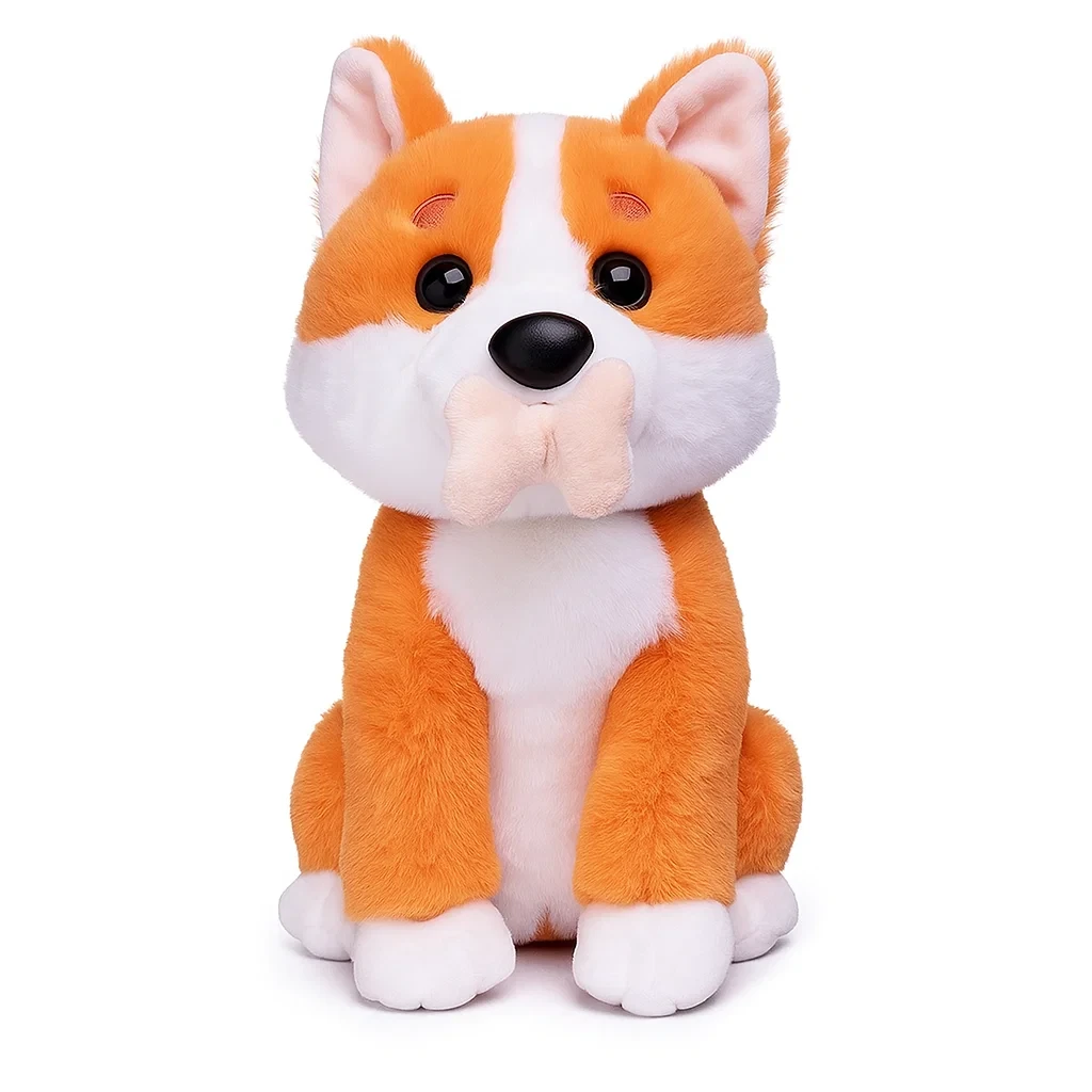 Інтерактивний вихованець песик цуценя з заводним іграшкою для дітей / Пухнастий друг гавкає говорить рухає головою виляє, фото 1