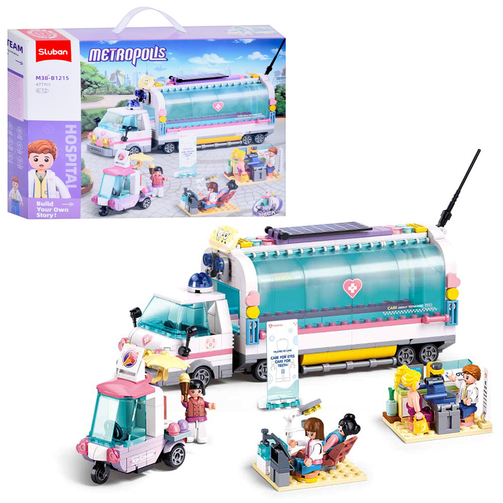 Конструктор SLUBAN M38-B1215 "Metropolis": Пересувний автомобіль для Бангладеш, 477дет., фото 1
