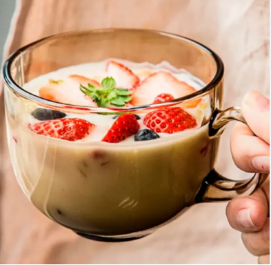 Скляна чашка Helios Boss димчаста 500 мл (9418), фото 1