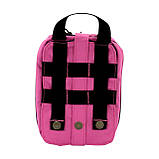 Рожева аптечка, рожевий підсумок індивідуальної аптечки IFAK, аптечний підсумок для цивільних, дівчат, жінок, любителів рожевого, фото 3