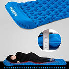 Матрац надувний з подушкою Naturehike FC-12 NH19Z012-P blue, фото 2