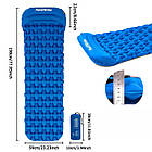 Матрац надувний з подушкою Naturehike FC-12 NH19Z012-P blue, фото 3