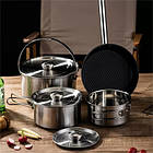 Набір посуду для кемпінгу Starcamp Cookware set 3-4 HX-SK09A steel, фото 2