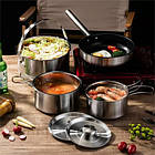 Набір посуду для кемпінгу Starcamp Cookware set 3-4 HX-SK09A steel, фото 4