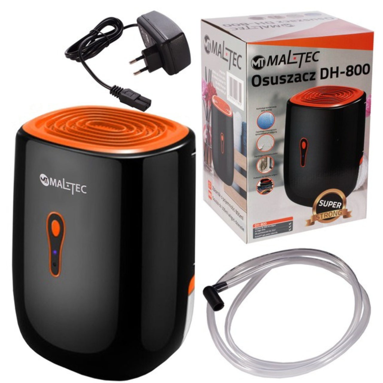 Осушувач повітря Maltec DH-800 чорний 22 Вт, 800 мл, до 25 м², термоелектричний, для будинку, квартири, офісу, фото 1
