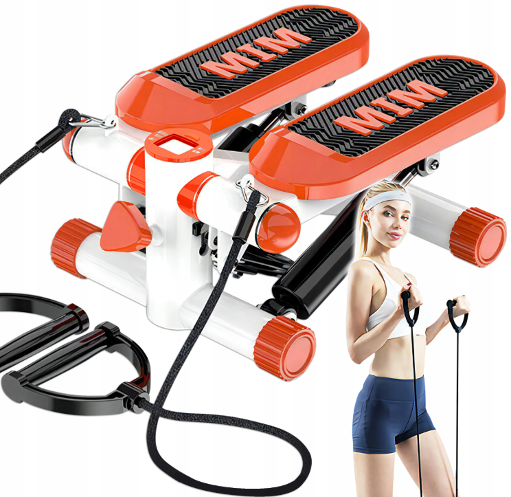 Тренажер степпер з еспандером та лічильником калорій Renew Force