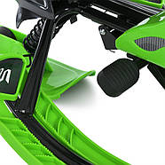 Снігокат MS 4636 дитячий з кермом, ножним гальмом і буксирувальним тросом — міцна рама, морозостійкі лижі, фото 4