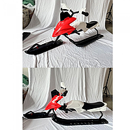 Снігокат MS 4636 дитячий з кермом, ножним гальмом і буксирувальним тросом — міцна рама, морозостійкі лижі, фото 6