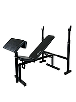 Регульована лавка для жиму + стійки + скотта WCG-003