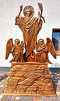 Воскресіння Господнє для храму різьблене із вільхи 2,5*1,5*80 см