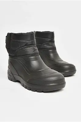 Дутики короткі чоловічі піна на хутрі чорні (В-162А)