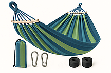 Одномісний гамак з планкою SUMMER Зелений XL 200х100 WCG