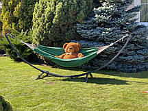 Монотонний гамак WISH салатовий двомісний XXL 200х150 WCG