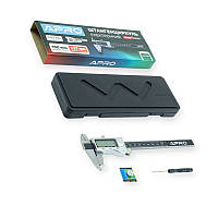 Штангенциркуль цифровий 150 мм (точність 0,02 мм) кейс, металевий корпус APRO