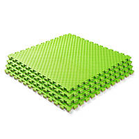 Мат-татамі (Мат-пазл ластівчин хвіст) WCG EVA 100х100х2 cm Зелено-бежевий