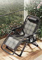 Розкладне крісло з ротангу шезлонг садовий Zero Gravity WCG S-10