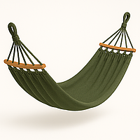 Двомісний гамак з планкою Hygge хакі XXL 200х150 WCG