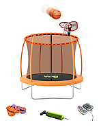 Батут WCG 245 см із внутрішньою захисною сіткою та LED підсвіткою 8FT