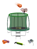 Батут WCG 305 см із внутрішньою захисною сіткою та LED підсвіткою 10FT