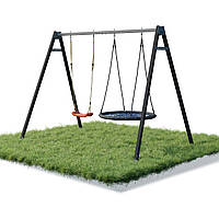 Cтійка для підвісної гойдалки  WCG 2 Play Frame Двомісна +  Гойдалка гніздо + пластикова гойдалка