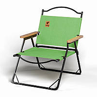 Стілець розкладний зі спинкою для кемпінгу WCG Chill Зелений