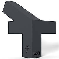 Кронштейн для з’єднання 3 брусів 100×100 мм | Кут 30° (ліва сторона, кутовий монтаж + стеля)