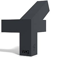 Кронштейн для з’єднання 3 брусів 100×100 мм | Кут 30° (права сторона, кутовий монтаж + стеля)