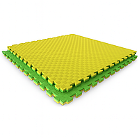 Мат-татамі (Мат-пазл ластівчин хвіст) WCG  EVA 100х100х2 cm Жовто-зелений