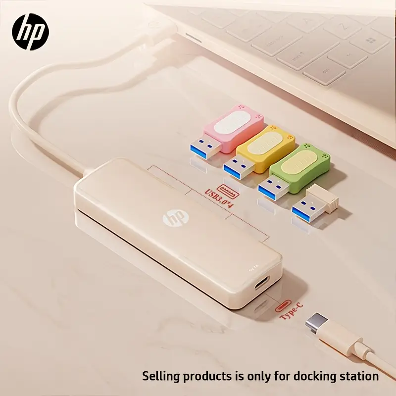 USB-концентратор HP 4 порта, USB 3.0, ABS-концентратор для ноутбука, мультиспліттер, адаптер для Xiaomi,, фото 1