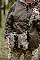 Тактическая сумка кроссбоди с большой панелью для патчей Стоход Пиксель