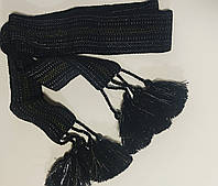 Ексклюзивний плетений пояс із золотими і срібними нитками