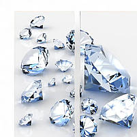 Картина-годинник «Діаманти» Cтильний триптих із годинниковим механізмом Cучасний настінний декор у світлих тонах, фото 4