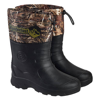 Чоботи чоловічі зимові рибацькі камуфляж хакі (C-22A)