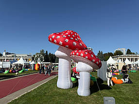 Надувна декорація арт-об’єкт гриби для виставок, сцен та фотозон 4 метри, фото 3