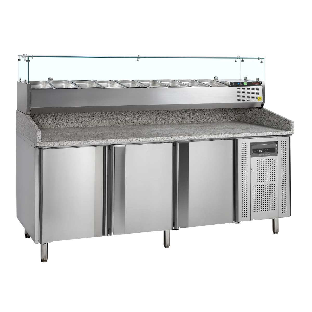 Стіл холодильний для піци TEFCOLD-PT1300 + GVC38-200, фото 1