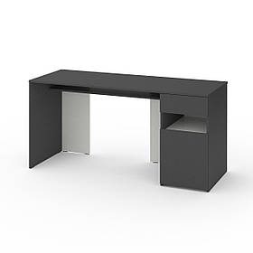 Стіл Metkas Home В031R 1600х600х760 ЛДСП Антрацит і Білий Сніг