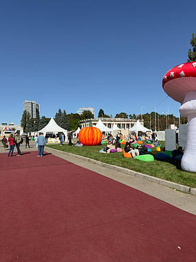 Надувна декорація гарбуз для фестивалів, фотозон і виставок 5 метрів, фото 2