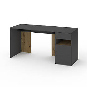 Стіл Metkas Home В031R 1600х600х760 ЛДСП Антрацит і Дуб Артізан