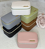 💚Компактна скринька зі шкірозамінника для прикрас на блискавці, фото 2