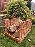 Корзинка для дров в натуральному кольорі L, фото 2