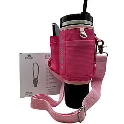 Чохол-сумка для термокухля Stanley Quencher 1,18 л (40 oz) з ремінцем і кишенями KT7001805 малинового кольору