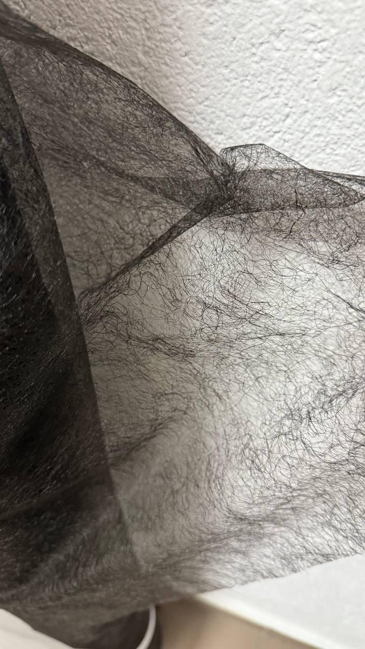 Павутинка клеєва, на метраж, чорна, фото 1